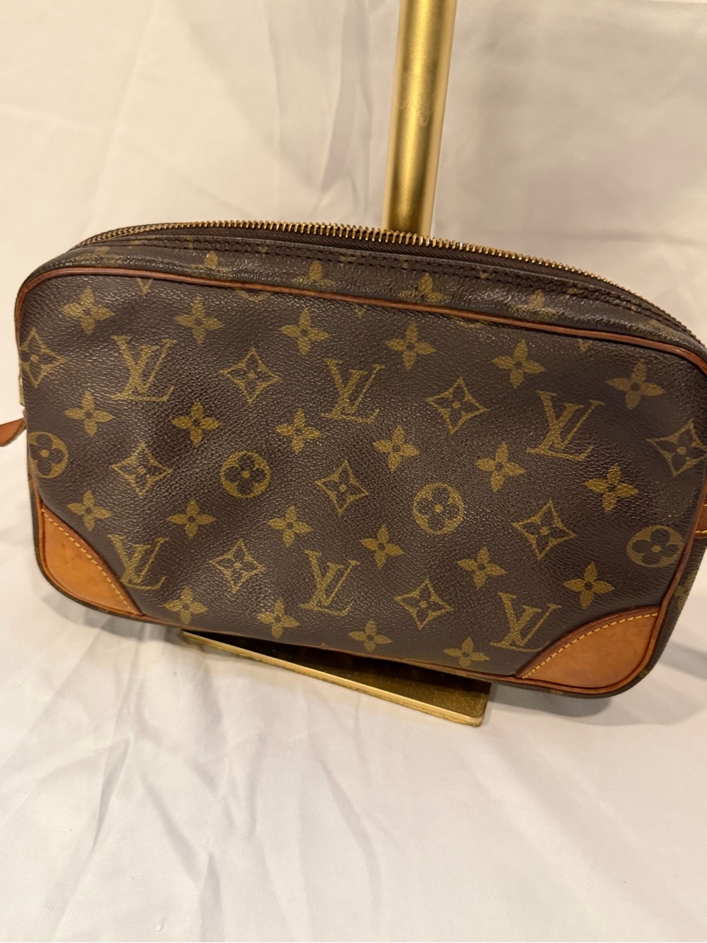 Louis Vuitton Monogram Canvas Toiletry Pouch in Brown and Tan - Picture 5 of 10